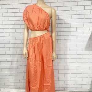 Farm Rio One-Shoulder Open-Waist Dress